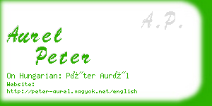 aurel peter business card
